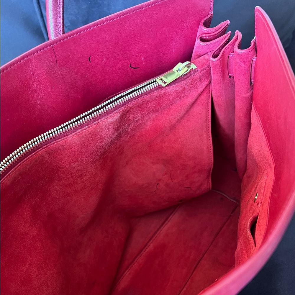 Saint Laurent LARGE Sac Du Jour, Red, YSL Hedi Slimane - Picture 14 of 16